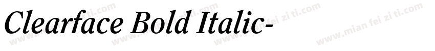 Clearface Bold Italic字体转换